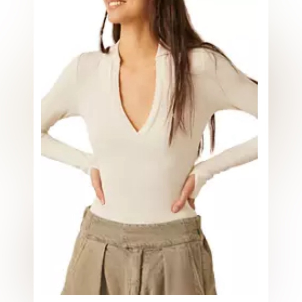 NWT Free People Do it Right Bodysuit Color: Blanchette